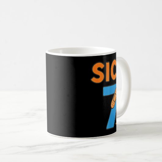 Sick Seven Meme Tee Six Seven Fun Wordplay Kaffeetasse (VorderseiteRechts)