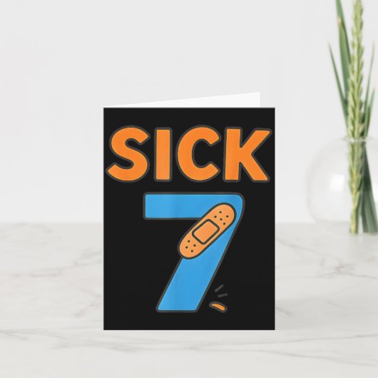 Sick Seven Meme Tee Six Seven Fun Wordplay Karte (Vorderseite)