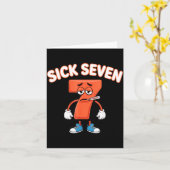 Sick Seven Meme Tee Six Seven Fun Wordplay  Karte (Gelbe Blume)