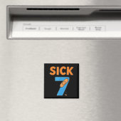Sick Seven Meme Tee Six Seven Fun Wordplay Magnet (In Situ (Geschirrspüler))
