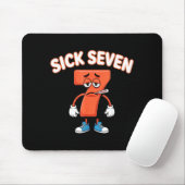 Sick Seven Meme Tee Six Seven Fun Wordplay  Mousepad (Mit Mouse)