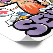 Sick Seven Six Seven 6 7 Funny 67 Gen Alpha Slang  Poster (Ecke)