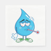 Sick Water Drop Papier Napkins Serviette (Vorderseite)