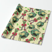 Sick Zombie Pattern Geschenkpapier (Ungerollt)