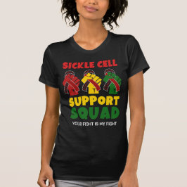 SICKELZELLENUNTERSTÜTZUNG SQUAD-Individuelle Name T-Shirt