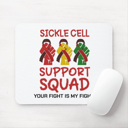 SICKELZELLENUNTERSTÜTZUNG SQUAD mit benutzerdefini Mousepad (Mit Mouse)