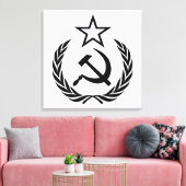 Sickle And Hammer, USSR, CCCP, Communism Leinwanddruck (Insitu (Wohnzimmer))