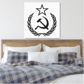 Sickle And Hammer, USSR, CCCP, Communism Leinwanddruck (Insitu (Schlafzimmer))