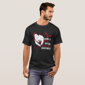 Sickle Cell Anemia Awareness   Burgundy Ribbon T-Shirt (Vorne ganz)
