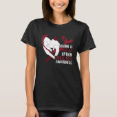 Sickle Cell Anemia Awareness   Burgundy Ribbon T-Shirt (Vorderseite)