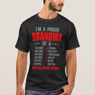Sickle Cell Anemia Survivor Proud Grandma Anemic W T-Shirt