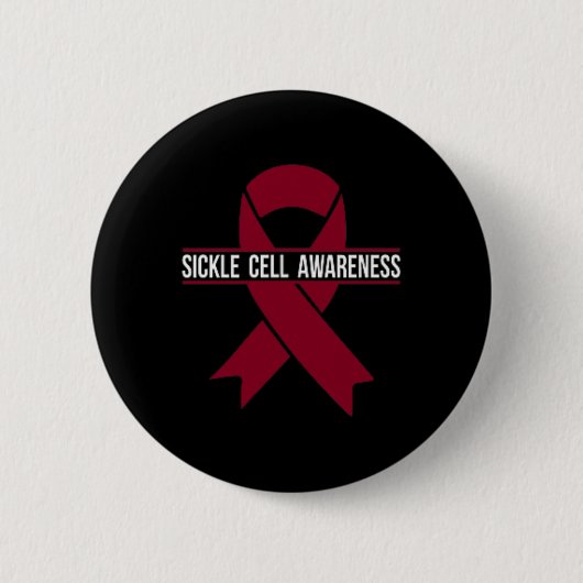 Sickle Cell Awareness Montag Small Burgundy Ribbon Button (Vorderseite)