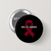 Sickle Cell Awareness Montag Small Burgundy Ribbon Button (Vorne & Hinten)
