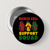 SICKLE CELL Awareness SUPPORT SQUAD Button (Vorne & Hinten)