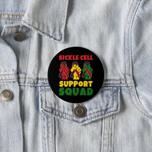 SICKLE CELL Awareness SUPPORT SQUAD Button (Beispiel)