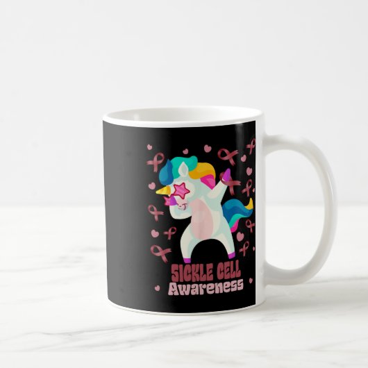 Sickle Cell Dabbing Unicorn Rainbow Warrior Kaffeetasse (Rechts)