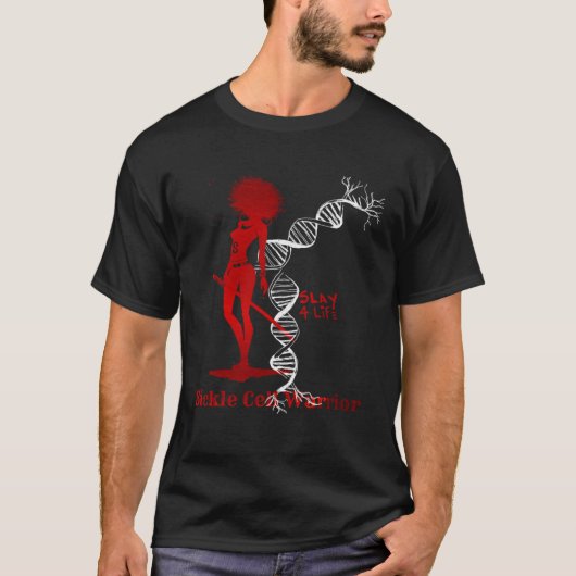 Sickle Cell Slay 4 Life DNA T-Shirt (Vorderseite)