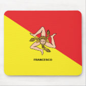 Siclian Flag Sizilien Rot Gelb Mousepad (Vorne)