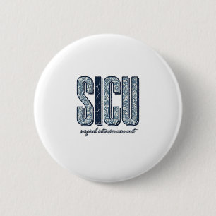 SICU Chirurgische Intensivstation Vintage-Shirt De Button