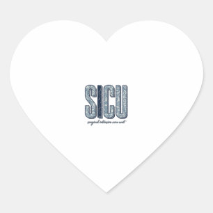 SICU Chirurgische Intensivstation Vintage-Shirt De Herz-Aufkleber