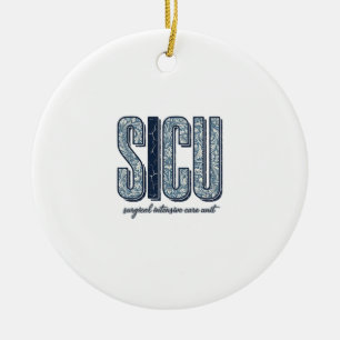 SICU Chirurgische Intensivstation Vintage-Shirt De Keramik Ornament