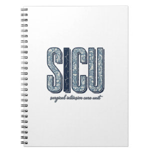 SICU Chirurgische Intensivstation Vintage-Shirt De Notizblock