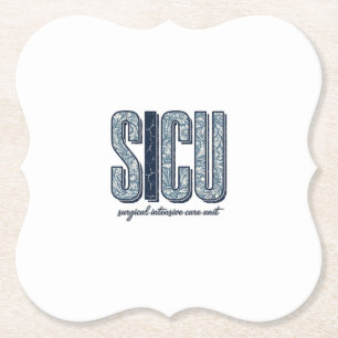 SICU Chirurgische Intensivstation Vintage-Shirt De Untersetzer