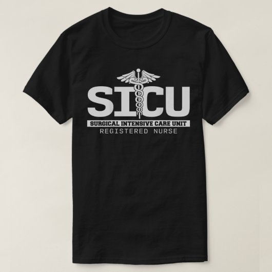 SICU-Mitarbeiter der Intensivstation für Krankenpf T-Shirt (Design vorne)