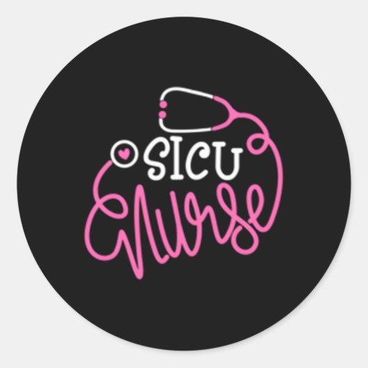 Sicu Nurse Chirurgische Intensivstation Nursing De Runder Aufkleber (Vorderseite)