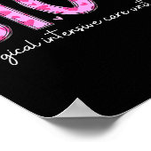 Sicu Nurse Heart Valentines Day Surgical Intensive Poster (Ecke)