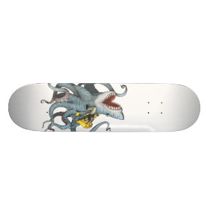 SID, das Sharktopus Skateboardplattform reitet Skateboard