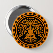 Siddhartha Gautama, buddhistische Kunst Button (Vorne & Hinten)