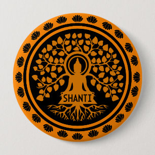 Siddhartha Gautama, buddhistische Kunst Button