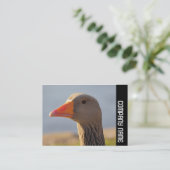 Side Band - Inquisitive Gans Visitenkarte (Stehend Vorderseite)