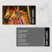 Side Band - Merry-go-Round Pferde Visitenkarte (Vorne/Hinten)