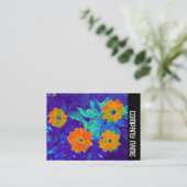 Side Band - Psychedelic Blume Bed Visitenkarte (Stehend Vorderseite)