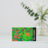 Side Band - Psychedelic Blume Bed Visitenkarte (Stehend Vorderseite)