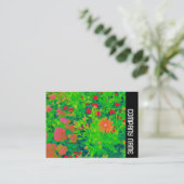 Side Band - Psychedelic Blume Bed Visitenkarte (Stehend Vorderseite)