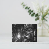 Side Band - Sun Through Trees B&W Visitenkarte (Stehend Vorderseite)
