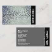 Side Band - Wassertropfen auf Glas 01 Visitenkarte (Vorne/Hinten)