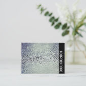 Side Band - Wassertropfen auf Glas 01 Visitenkarte (Stehend Vorderseite)
