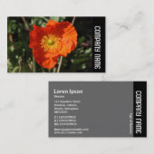 Side Band - Welsh Poppy (Orange) Visitenkarte (Vorne/Hinten)