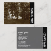 Side Band - Woods, Bute Park Cardiff - Sepia toned Visitenkarte (Vorne/Hinten)