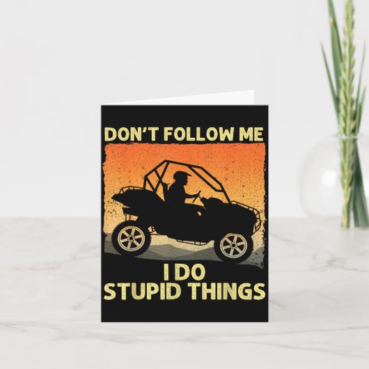 Side-by-side Design For Men Women Utv Atv Sxs Off Karte (Vorderseite)