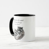 Side by Side oder Far Apart Friends Quote Raccoon Tasse (Vorderseite Links)