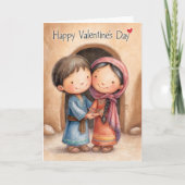 Side by Side Valentine Card Karte (Vorderseite)