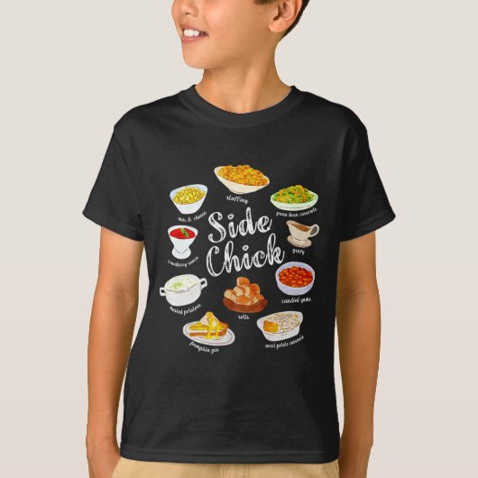 Side Chick,funny Thanksgiving Dishes Gift Tee Men  (Vorderseite)