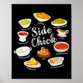 Side Chick,funny Thanksgiving Dishes Gift Tee Men Poster (Vorne)