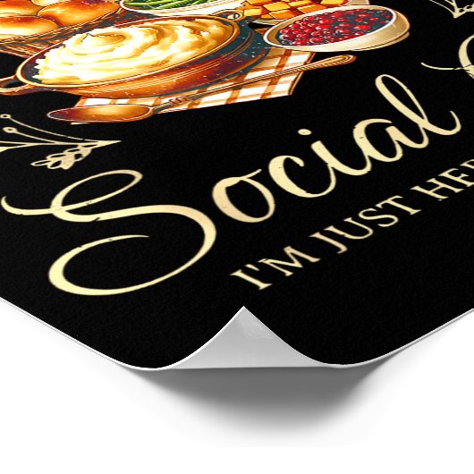 Side Chick Funny Thanksgiving Friendsgiving Turkey Poster (Ecke)