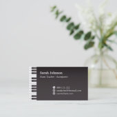 Side Classic Keyboard Keys Music Piano Teacher  Visitenkarte (Stehend Vorderseite)